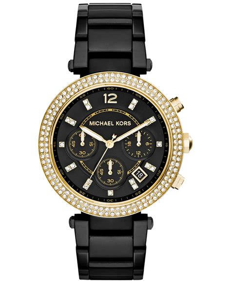 michael kors chronograph women's watch|michael kors black watch ladies.